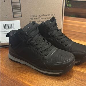 Bogs Women’s Sandstone Mid Composite Safety Toe Sneakers Shoes Black Size 8